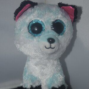 Ty Beanie Boos Piper the Fox – Blue/White Chevron – Claire's Exclusive (6")